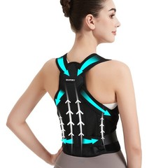 SHAPERKY Posture Corrector for Women Support: Back Brace Medium, Black