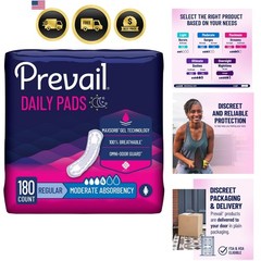 Incontinence Bladder Control Pads for Women, Moderate Absorbency, Regular Len…