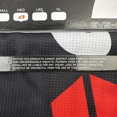 EVS Proctive Gear Brace Under Sleeves Medium New in Package Black & Red