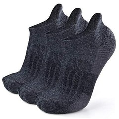 Merino Wool Compression Support Ankle Running Large-X-Large 3 Pairs Dark Grey