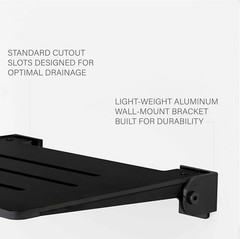 Seachrome 18 inch Silhouette Slimline Folding Wall Mount Shower Bench Seat M…