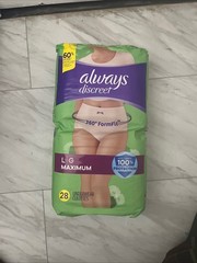 2 Pack – Discreet, Incontinence Underwear, Maximum Classic Cut, L, 56 in Total
