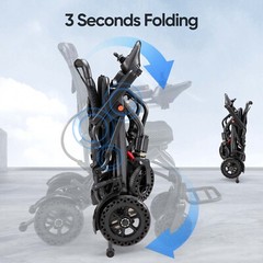 Foldable Electric Wheelchairs Intelligent Lightweight for Airline Travel Seniors