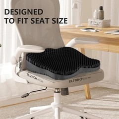 Extra Large Gel Seat Cushion 19in – Thick Pressure Relief for Coccyx & Sciatica
