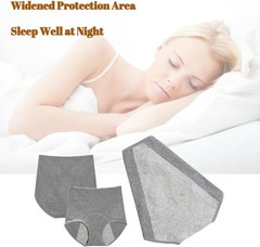 3 Pack High Absorbency Incontinence Underwear for Women Washable Leakproof Panti