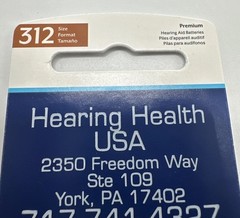 Hearing Aid Batteries Size 312 – 1.45V Zinc-Air – Pack of 8, Long Life