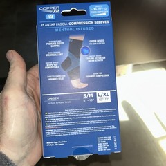 Copper Fit Health Unisex Arch Relief Plus Built-In Orthotic Support L/XL