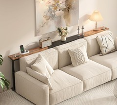 Lanynne Narrow Console Table Behind Couch 78-106 Inch Adjustable Length 23-31