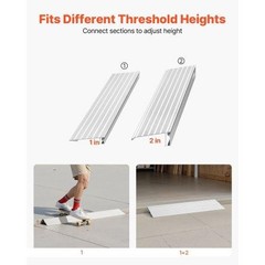 Door Threshold Ramp 2 inch Rise Aluminum Alloy Threshold Ramp Rated 800