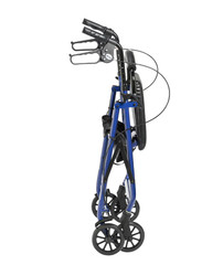 Drive Medical Four Wheel Rollator Rolling Walker with Fold Up Removable Back Sup
