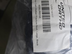 United Ortho Short Air Cam Walker Fracture Boot, Size Large Black