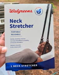 Walgreens Neck Stretcher Portable Reusable Black One Size Pain Relief Stretching