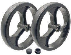 Heavy Duty 8″ Rear Wheel Assembly for Rollator Walker, Solid 3 Rib Caster, Unive