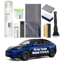 for Tesla Interior Cleaner Kit 9PCS, Foam Seat Cleaner Safe for Tesla Black &