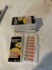 Duracell Activair Size 13 Hearing Aid Batteries EasyTab 8-Pack Zinc Air NEW