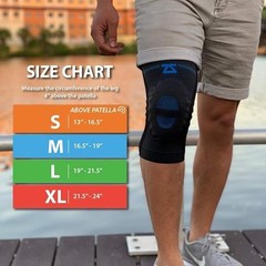 Zensah Elite Knee Compression Sleeve Brace with Patella Gel Pad – PICK SIZE