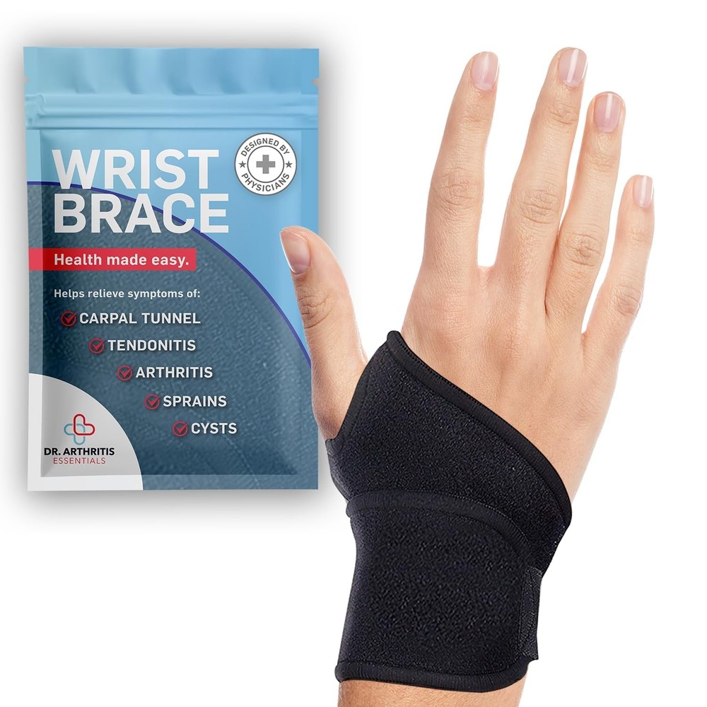 Dr. Arthritis Essentials Wrist Brace for Support & Pain Relief – Adjustable W…