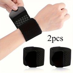 2Pcs Wrist Support Straps Elastic Compression Brace Adjustable Sports Band