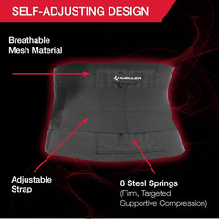 Adjustable Back Brace with Lumbar Support for Men Women Upper Lower Back Black