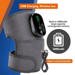 660nm Red Light & 850nm Near Infrared Light Therapy Heated Knee Massage Brace