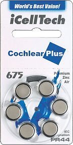 iCell Tech Size 675 Implant Batteries (60 batteries)