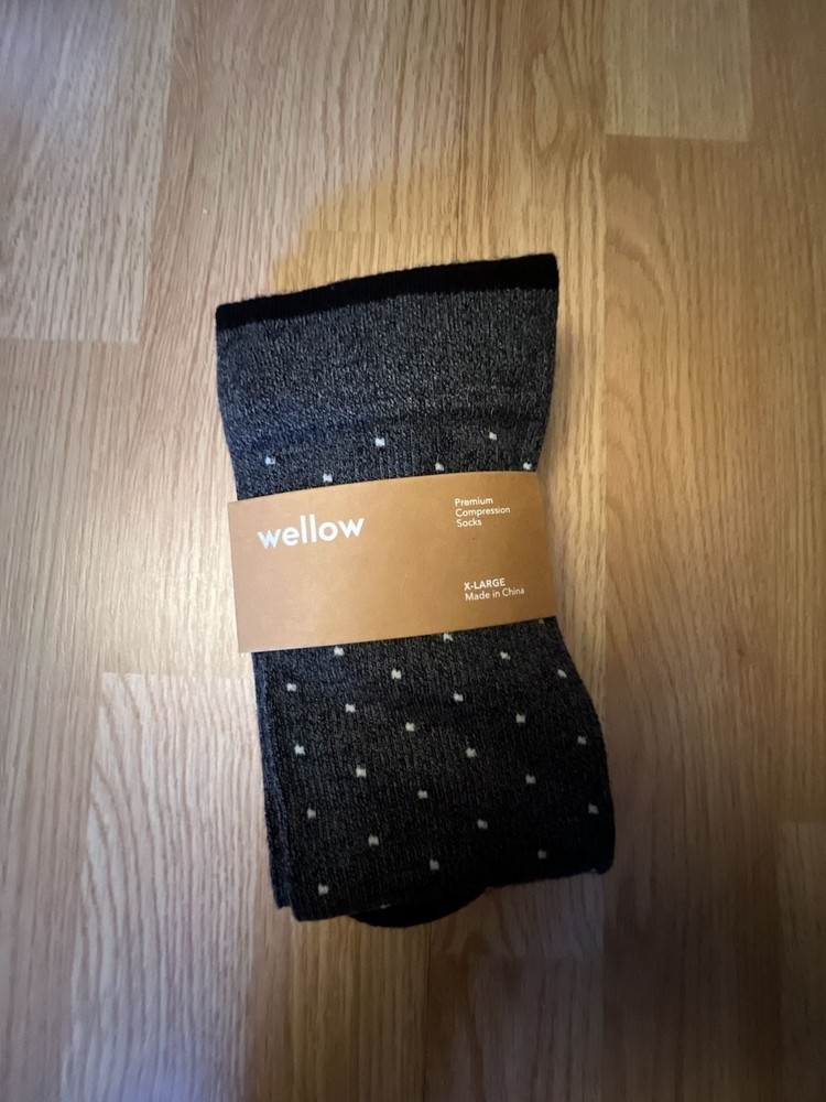 Wellow Premium Bamboo Compression Socks 18-25 mmHg Tree Print Extra Large