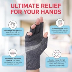 Open-Fingertip Arthritis Gloves, Compression ,Gloves Raynauds Gloves..B27