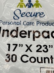 Secure Personal Care Products Underpads/ Puppy Training Pads 17″ X 23″ 30 count