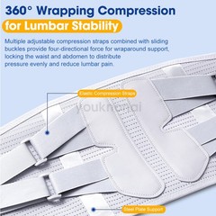 Medical-Grade Lumbar Support Belt for Back Pain Relief with Steel Plates、M-XXL