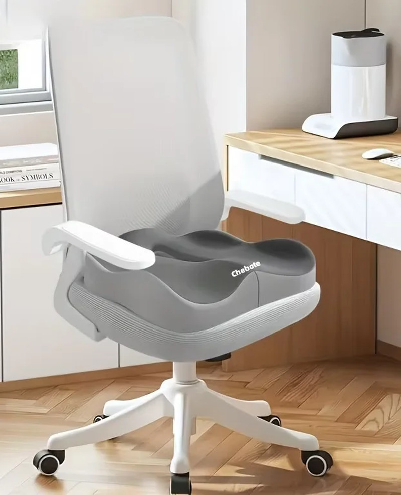 Memory Foam Seat Cushion w/Lumbar Support Pillow for Back & Sciatica Pain Relief