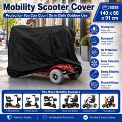 All Season Mobility Scooter Cover 55in Waterproof Heavy Duty Wheelchair Rain Sun