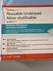 Cardinal Health Reusable Underpad 34 in x 36 in – 1 Count 4 Layer Protection