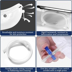 Wearable Urine Bag Male Urinal Bag Incontinence Pants for Men（500ml*2）