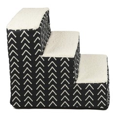 Majestic Pet 3 Step Portable Dog Stairs for Small Dogs to get on Bed Supports 25