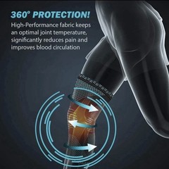 POWERLIX Knee Sleeve Compression Brace for Men & Women Leg Pain Support Size M