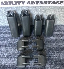 *2 14” PERMOBIL AGGRESSIVE FOAM FILLED (3.00-8), 2 AGGRESSIVE SOLID CASTER TIRES