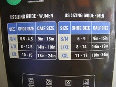 PhysFlex Men or Women Knee-H Compression Socks Black Size L/XL