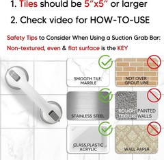 Heavy-Duty Shower Grab Bars for Seniors ADA Compliant Safe Handles 12 Inch 2 …