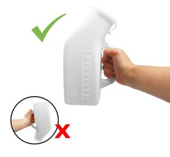 PEPE Mobility Urinals for Men Spill Proof (2 Pack) – 32 oz/ 1000 ml, Portable…
