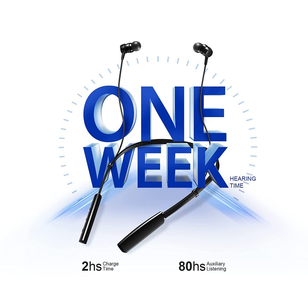 JINGHAO Neckband Hearing Aids Hearing Amplifier Up to 80 Hrs Working Time US