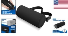Cylindrical Back Support Pillow – Washable Memory Foam for Office & Travel