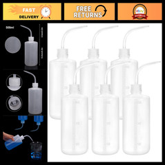 6pcs 500ml Plastic Wash Bottles – Lab Squeeze LDPE Squirt Tattoo Bottle Set