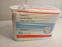 Cardinal Health Underwear 20 count SURE CARE Plus Heavy Absorbency S/M (34″-46″)