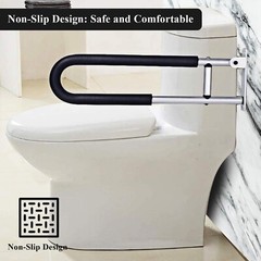 Flip-up Handicap Grab Bars, 29.6 Inch Toilet Safety Rails Wall Mount Grab Bar…