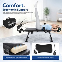 Full Body Traction Table, 35W Electric Lumbar Traction Bed,Therapy Bench