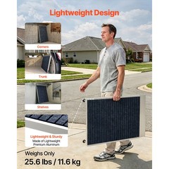 Uimoso Aluminum Threshold Ramp for Doorways, 36″ x 36″ Platform 700 lbs Load