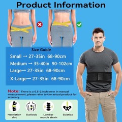 Self-Heating Magnetic Back Brace – Lightweight Support for Sciatica Relief