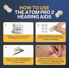 Audien ATOM PRO 2 Wireless Rechargeable OTC Hearing Aid