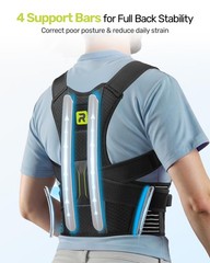 Rakiie Posture Corrector for Women and Men, Upgraded Back Brace XL, Yellow