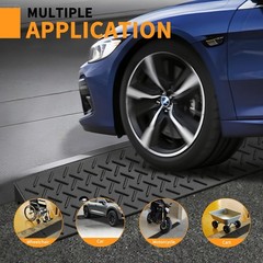 Rubber Curb Ramps for Sidewalks – 2″ Rise Threshold Ramp for Driveway & Wheelcha